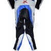 RTX Halo Blue Black Motorcycle Leathers 1Pc Suit